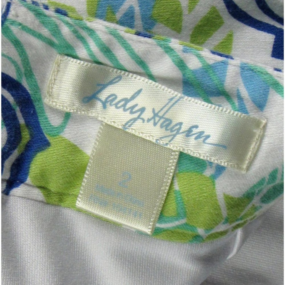 SALE! Floral Athletic Tennis Blue Green Short Mini Skirt - Picture 3 of 3